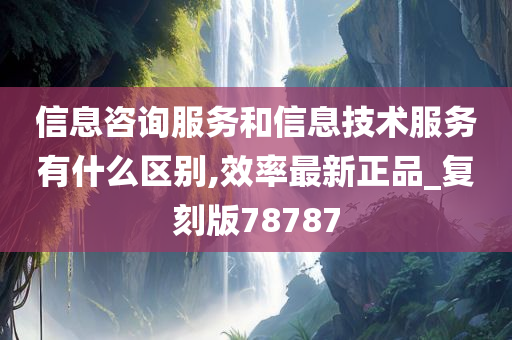 信息咨询服务和信息技术服务有什么区别,效率最新正品_复刻版78787