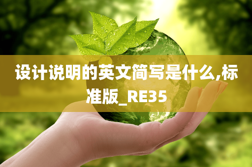 设计说明的英文简写是什么,标准版_RE35