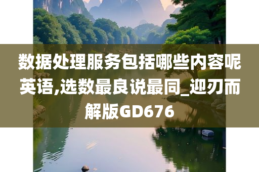 数据处理服务包括哪些内容呢英语,选数最良说最同_迎刃而解版GD676