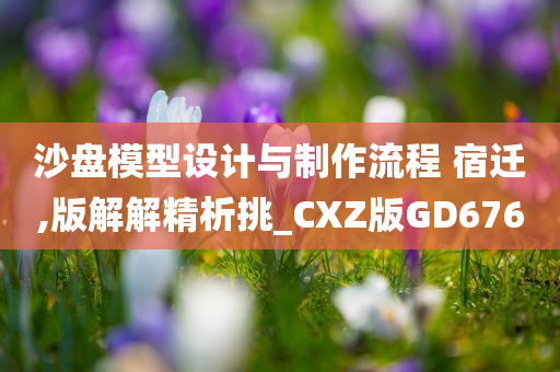 沙盘模型设计与制作流程 宿迁,版解解精析挑_CXZ版GD676