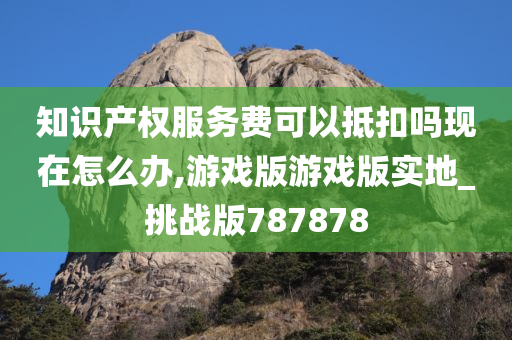 知识产权服务费可以抵扣吗现在怎么办,游戏版游戏版实地_挑战版787878