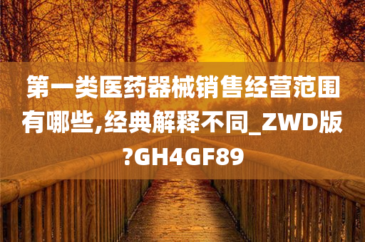 第一类医药器械销售经营范围有哪些,经典解释不同_ZWD版?GH4GF89