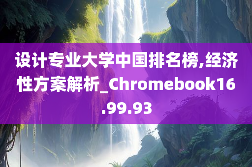 设计专业大学中国排名榜,经济性方案解析_Chromebook16.99.93