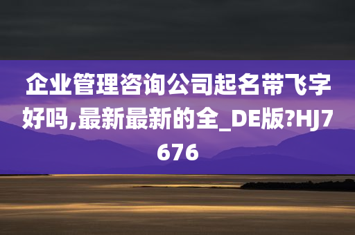 企业管理咨询公司起名带飞字好吗,最新最新的全_DE版?HJ7676