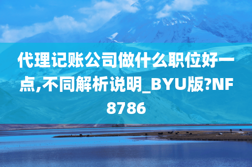 代理记账公司做什么职位好一点,不同解析说明_BYU版?NF8786