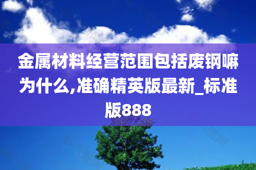 金属材料经营范围包括废钢嘛为什么,准确精英版最新_标准版888