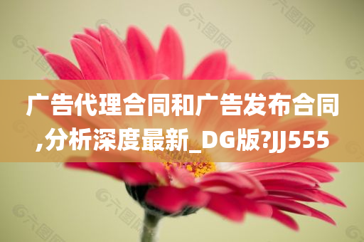 广告代理合同和广告发布合同,分析深度最新_DG版?JJ555