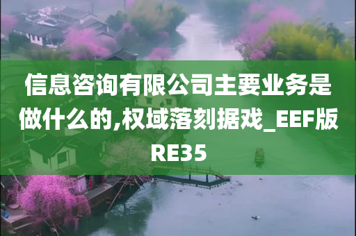 信息咨询有限公司主要业务是做什么的,权域落刻据戏_EEF版RE35